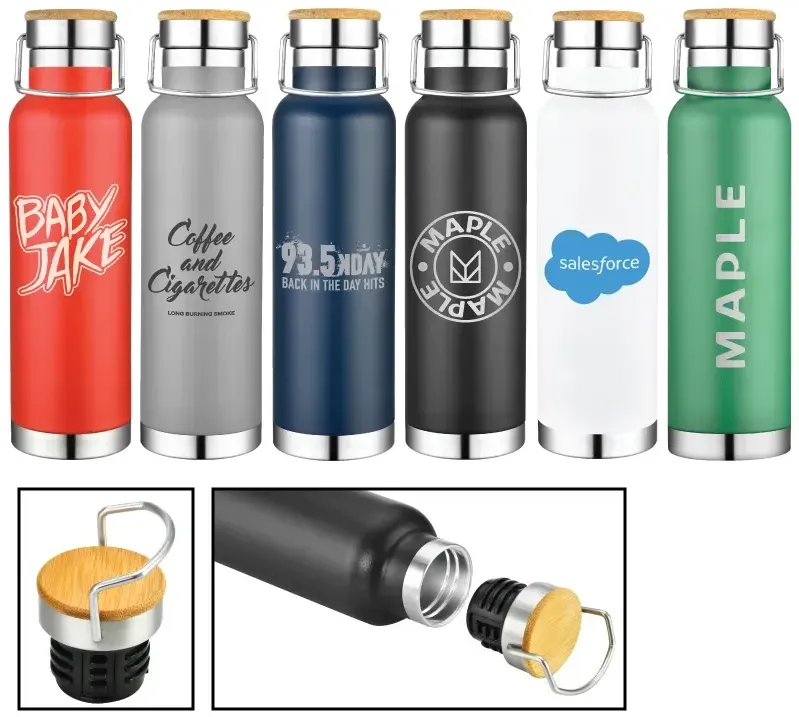 Custom Cobalt Vacuum Insulated Water Bottle - 22 oz.