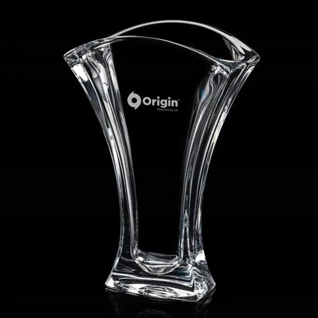 Custom Crystal Colburne Vase for Corporate Gifts