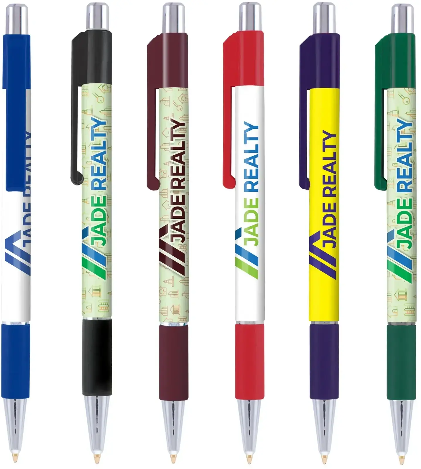 Personalized Colorama Grip Pen (Black or Blue Ink)