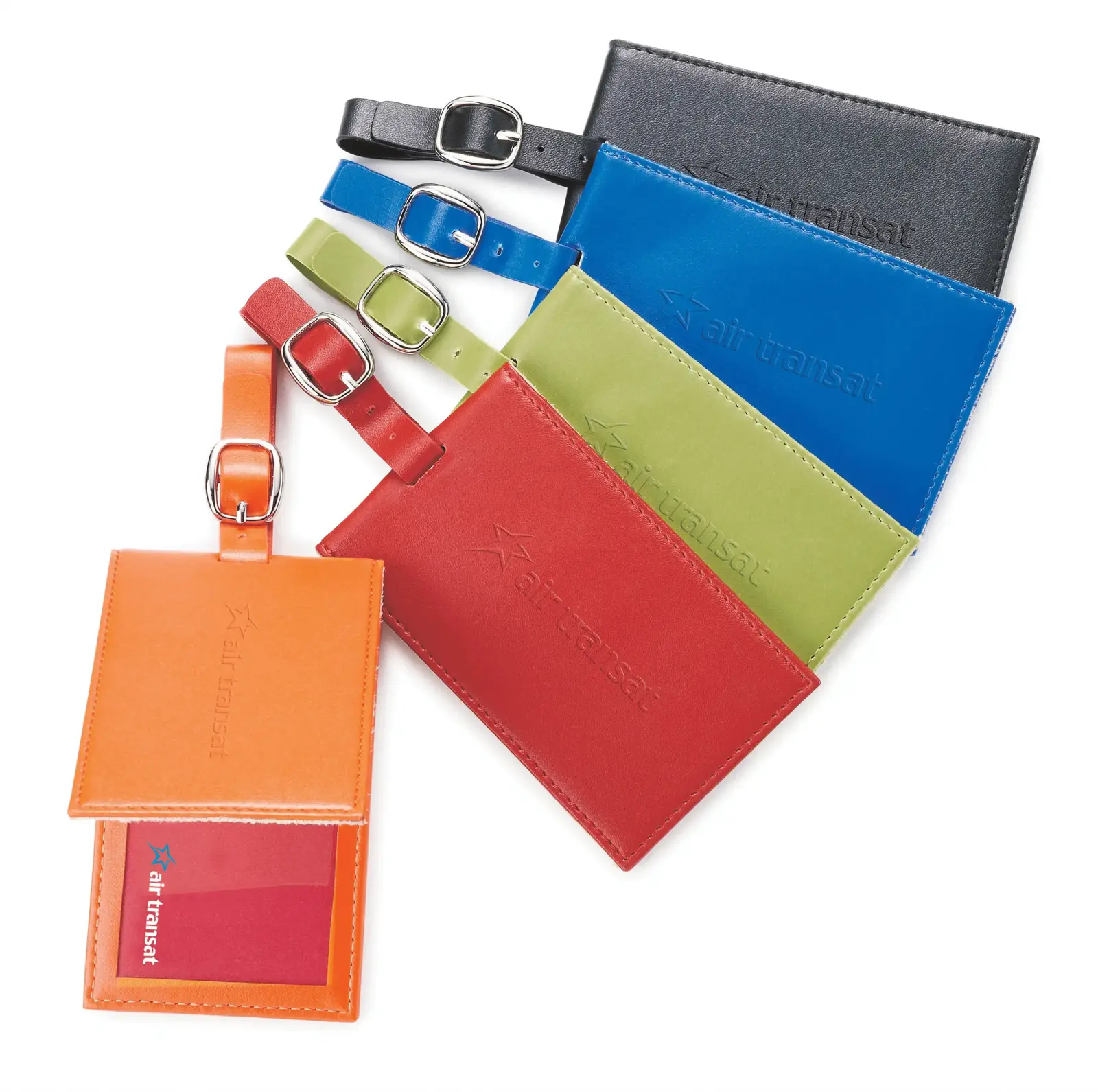 Colorplay Leather Luggage Tag with Magnetic Closure