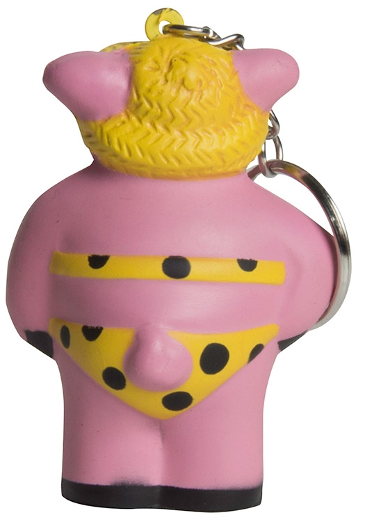 Cool Beach Pig Keyring Stress Reliever