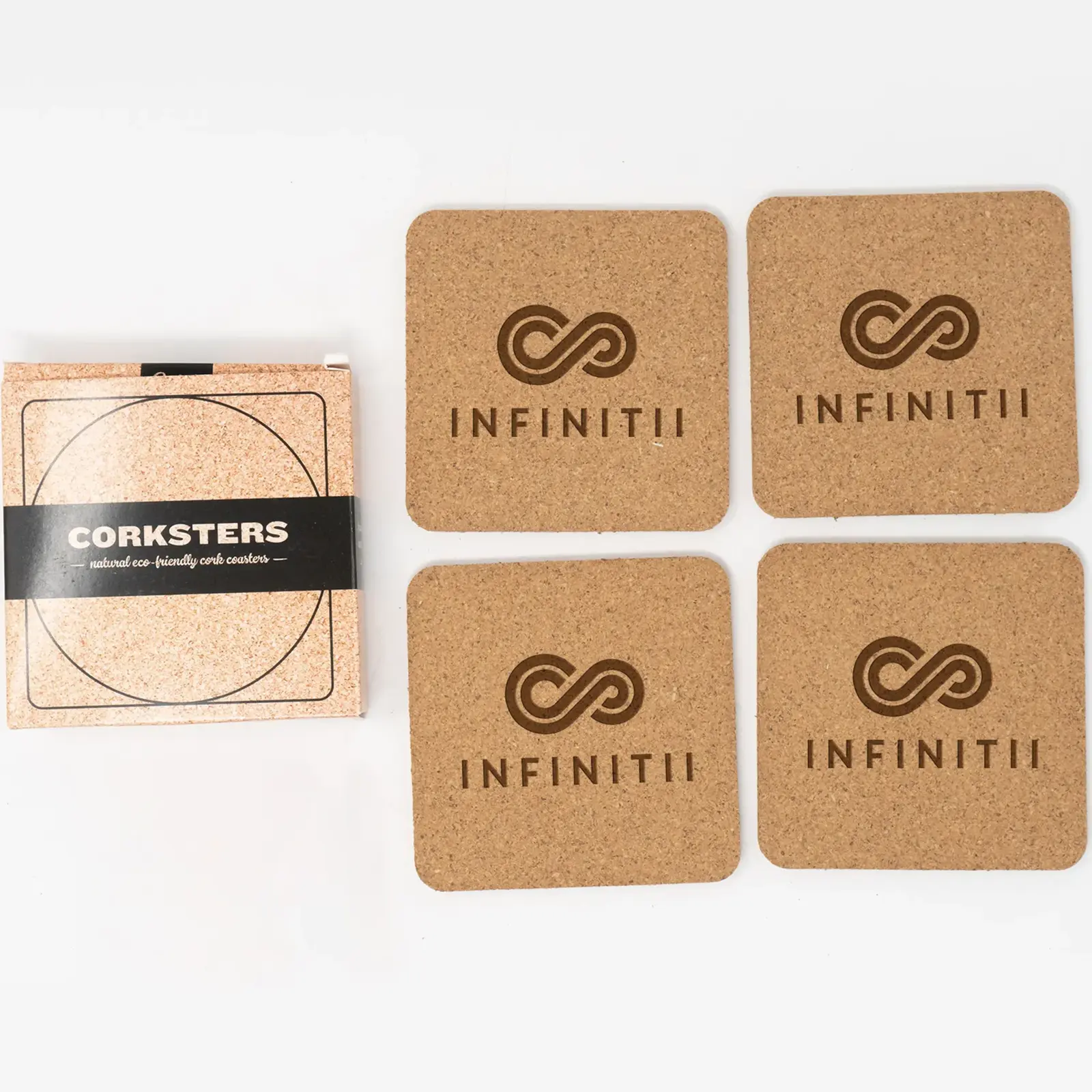 Corkster Square Coaster Set