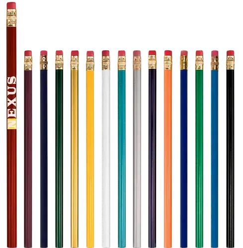 Custom Colorful Graphite Pencil - Latex Free Eraser - 24 HR Rush (up to 10,000 qty)