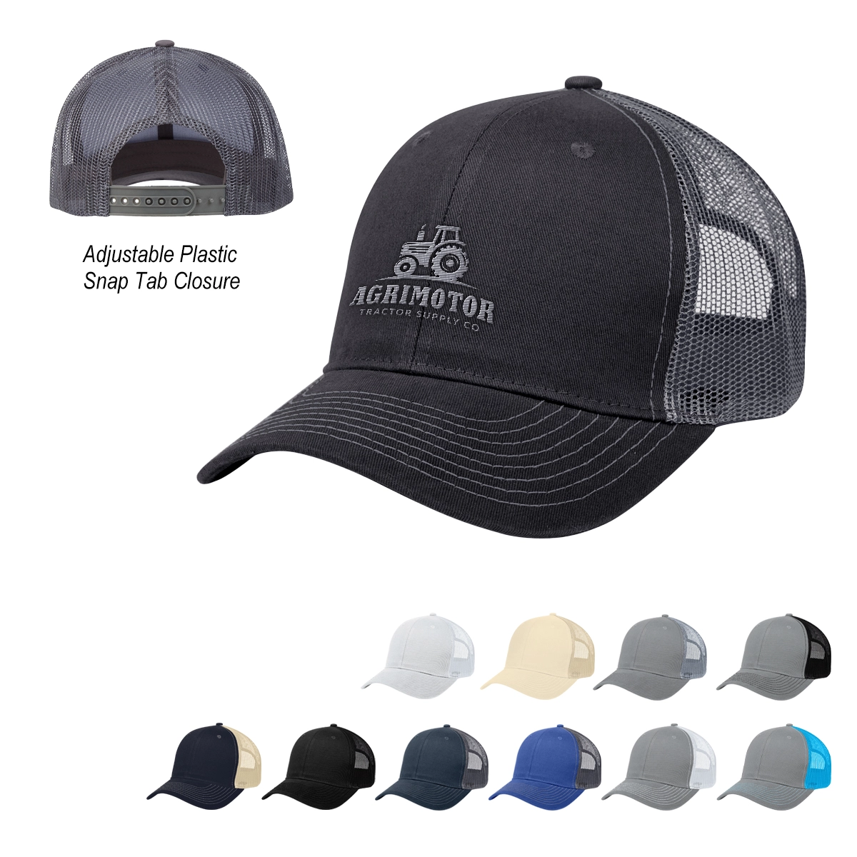 Custom Printed Cotton Twill Mesh Back Cap