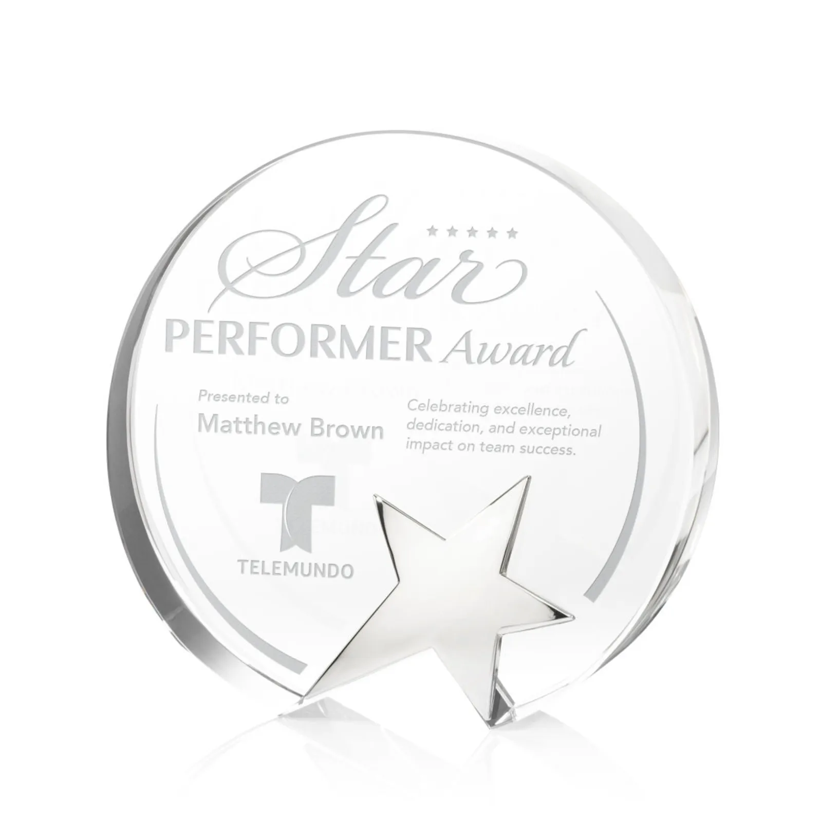 Custom Star Recognition Award
