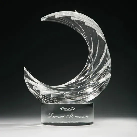 8-Piece Customizable Wave Crest Crystal Award