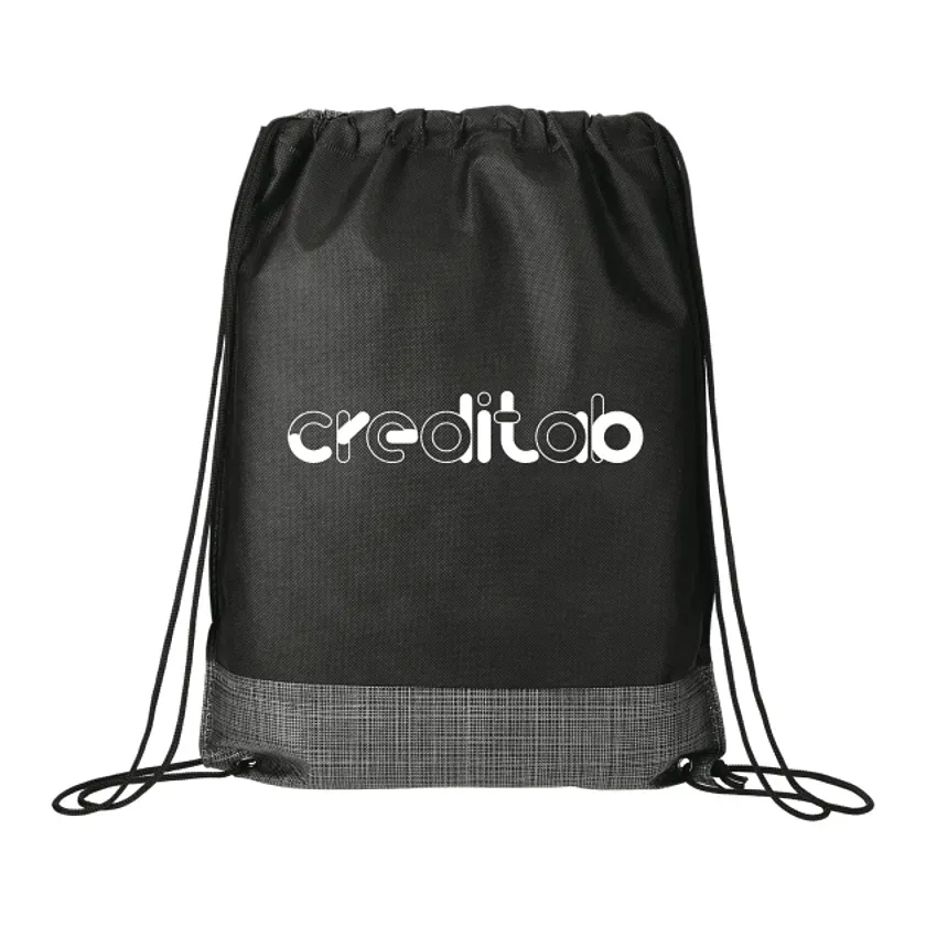 Custom Crossweave Heat Sealed Drawstring Bag