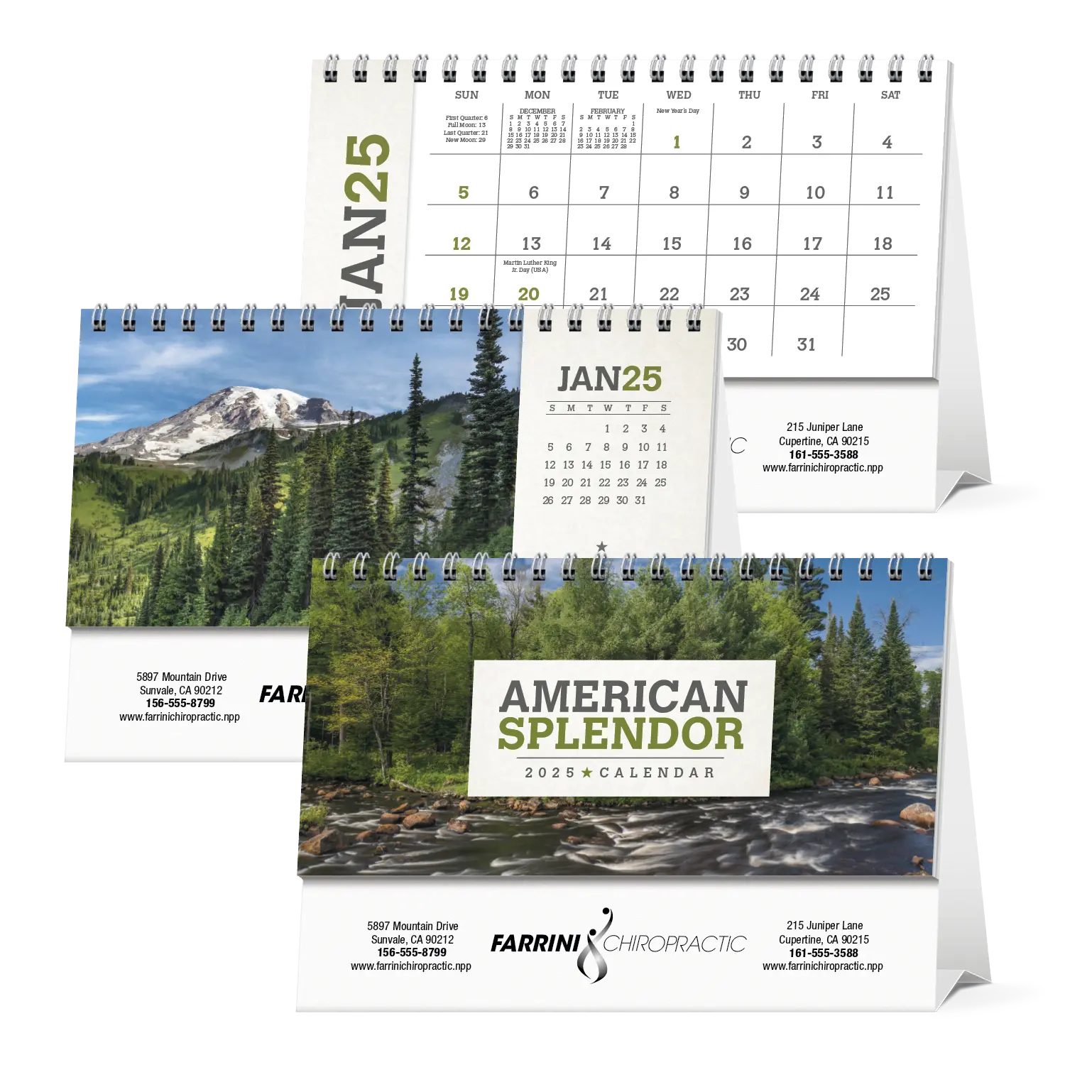 Custom American Splendor Desk Calendar