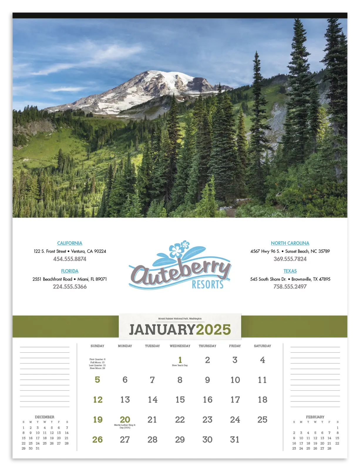 Custom American Splendor without Date Blocks Calendar