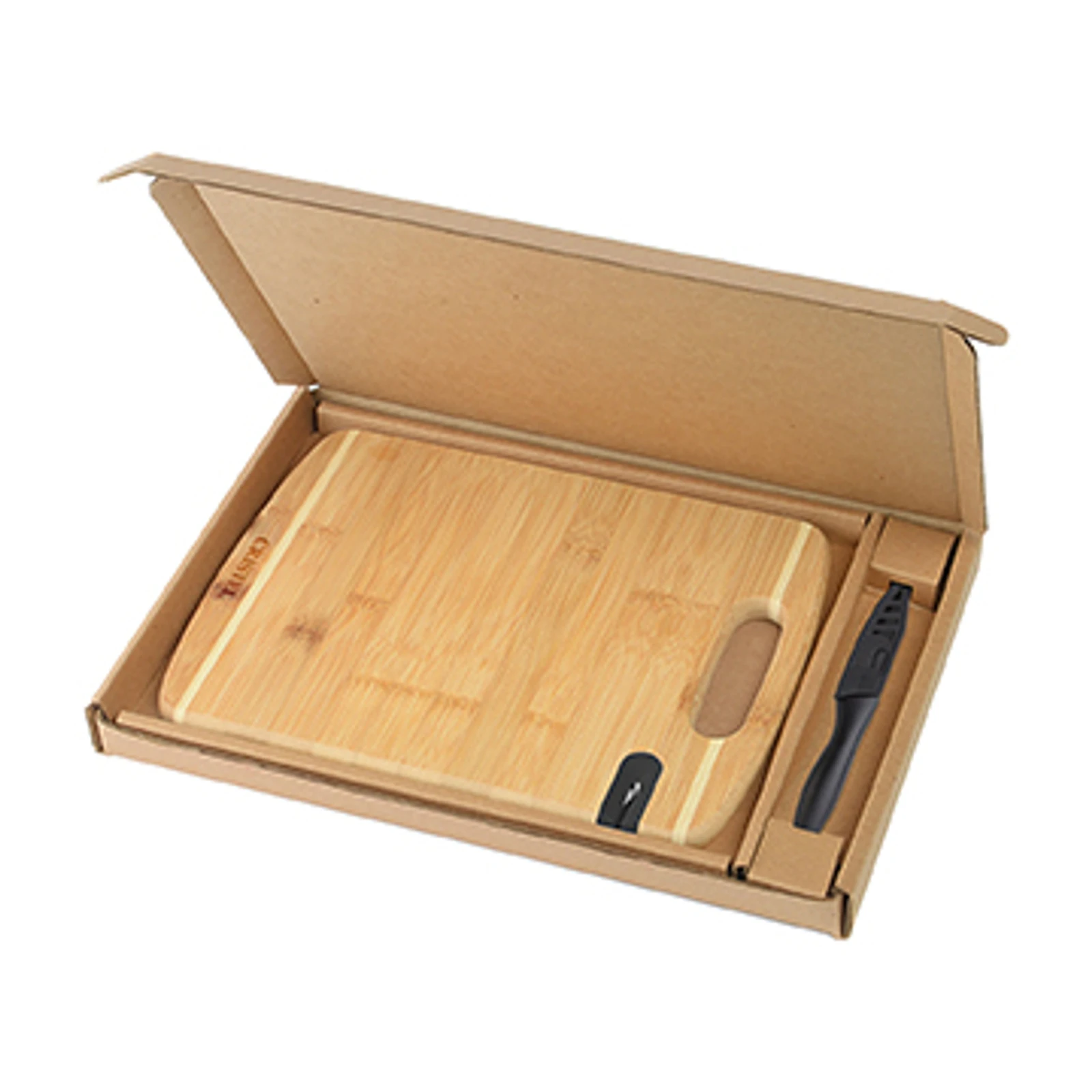 Bamboo Sharpen-It™ Cutting Board with Knife Gift Box Set