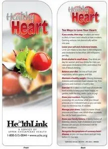 Custom Printed Bookmark - Healthy Heart