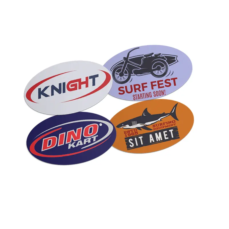 Custom Bumper Stickers Oval - 1x1