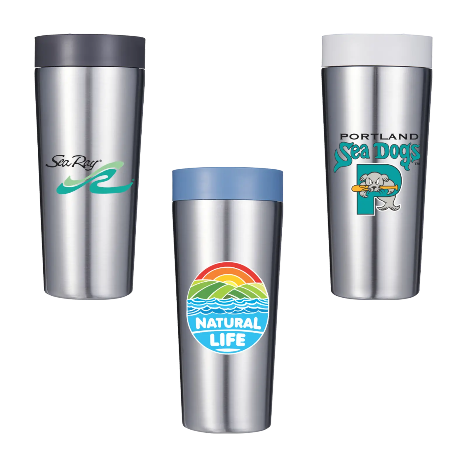 Eco-Friendly Circular Thermal Stainless Steel Cup - 16 oz.