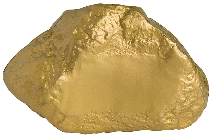 Imprinted Gold Nugget Stress Reliever