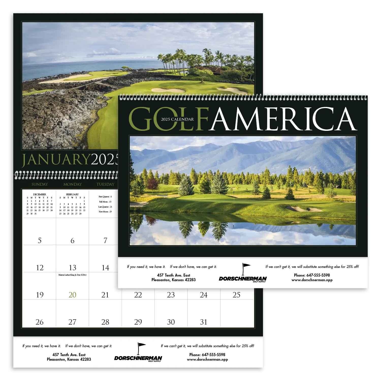 Custom Golf America Calendar