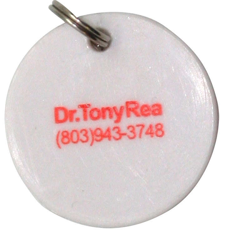 Key Tag Keyring Round