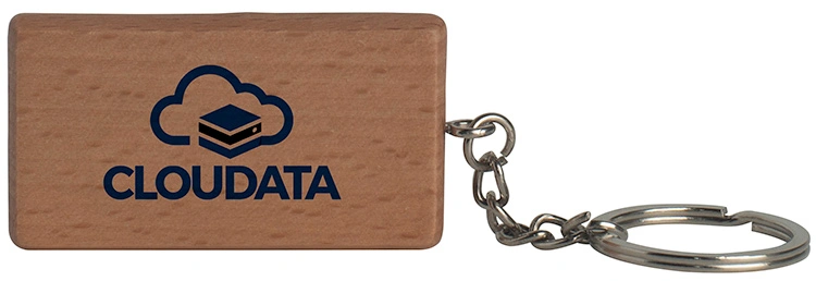 Custom Printed Rectangle Wooden Keyring