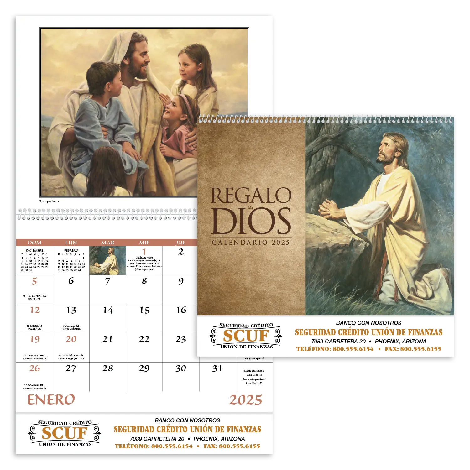 Custom Regalo de Dios without Funeral Calendar Planner - Spiral