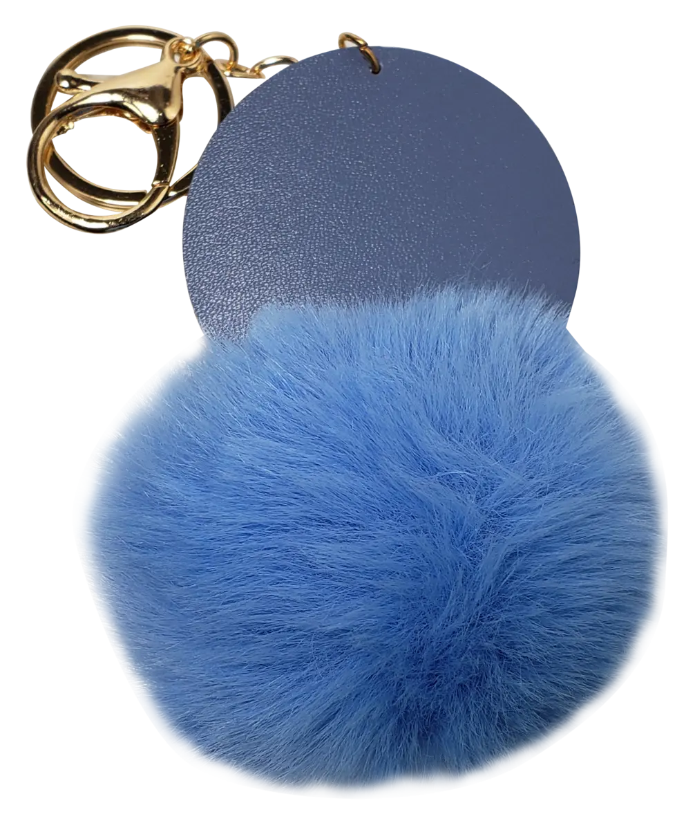 Custom Printed Round Super Plush Keyring