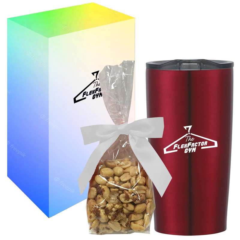 Custom Stainless Steel Rocky Tumbler 20 Oz. with Gift Box & Treat Bag