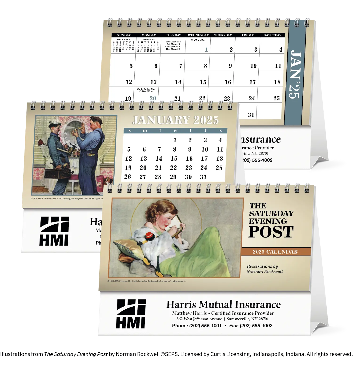 Custom The Saturday Evening Post Desk Calendar