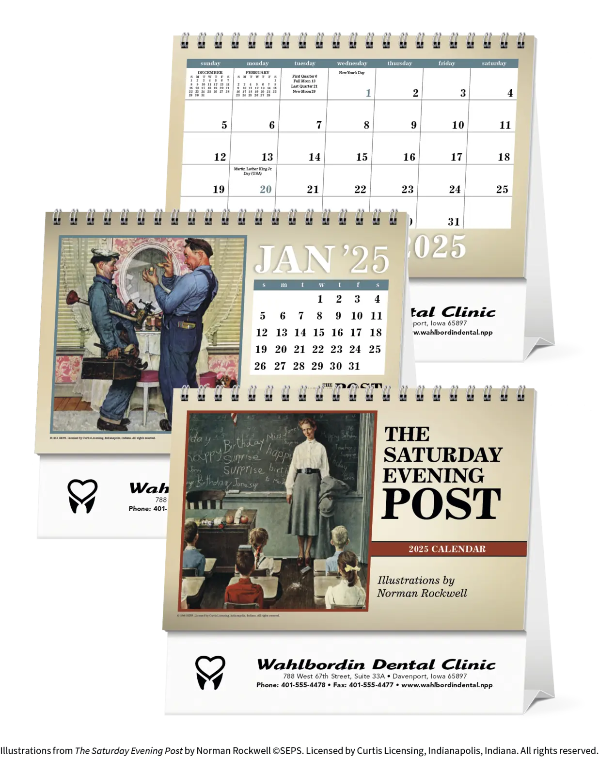 Custom The Saturday Evening Post Large Desk Calendar