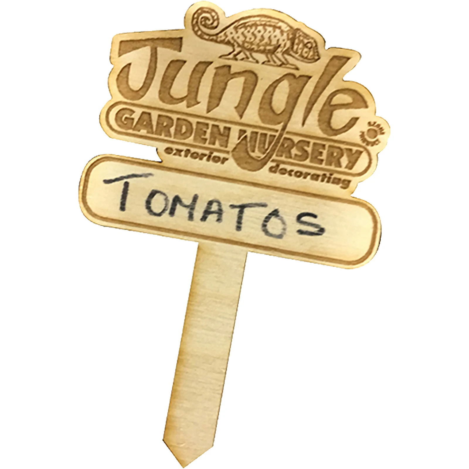 Custom Wood Garden Stakes: 3" W x 10" H x 1/4" D