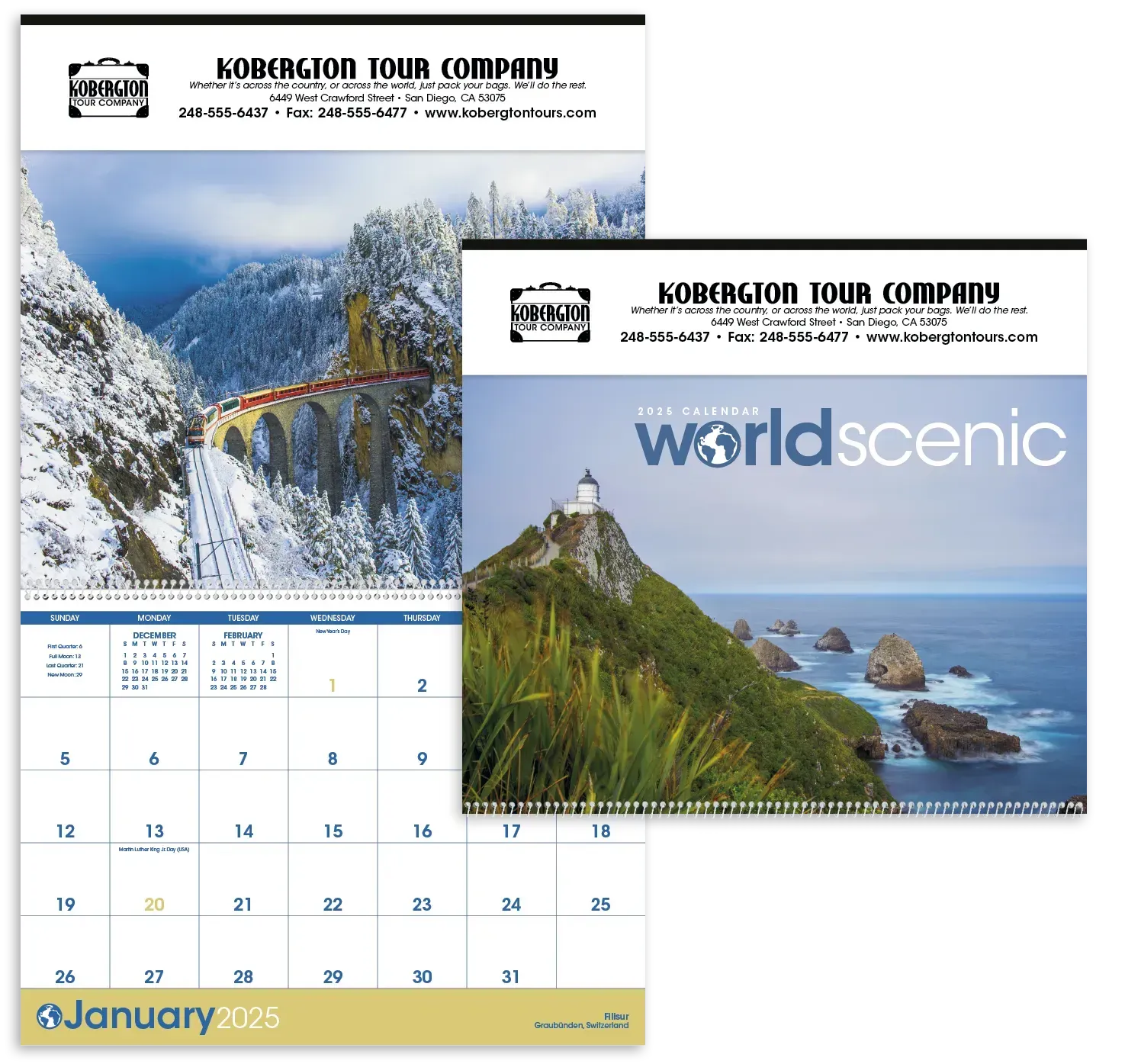 Custom World Scenic Calendar