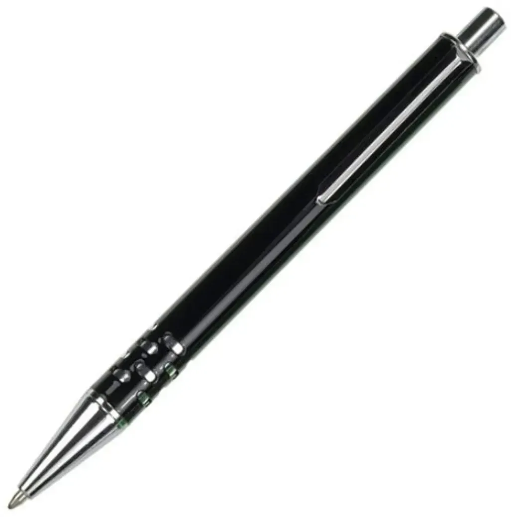 Custom Metal Click Pen with Chrome Trim - Promotional Ballpoint Pen