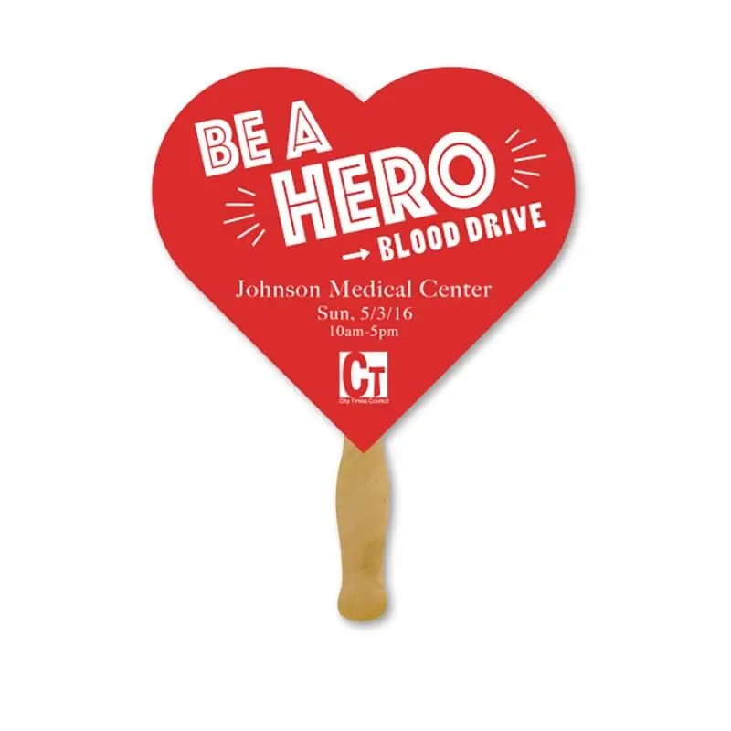 Deluxe Hand Fan- Heart