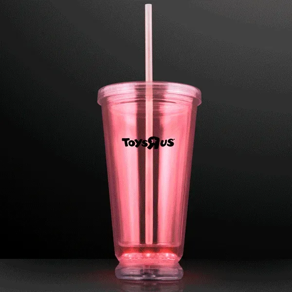 Deluxe Multicolor LED Double Wall Tumbler Cup