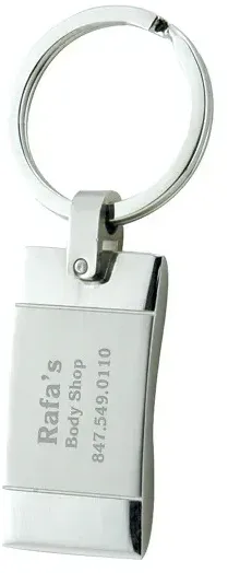 Imprinted Deluxe Rectangular Keytag