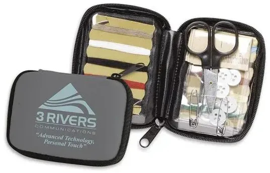 Logo Deluxe Travel Sewing Kit