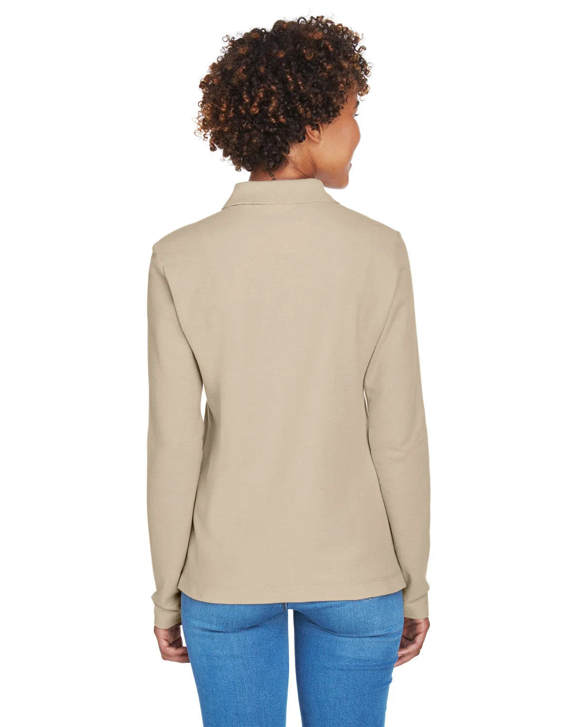 Devon & Jones Ladies' Pima Piqué Long-Sleeve Polo