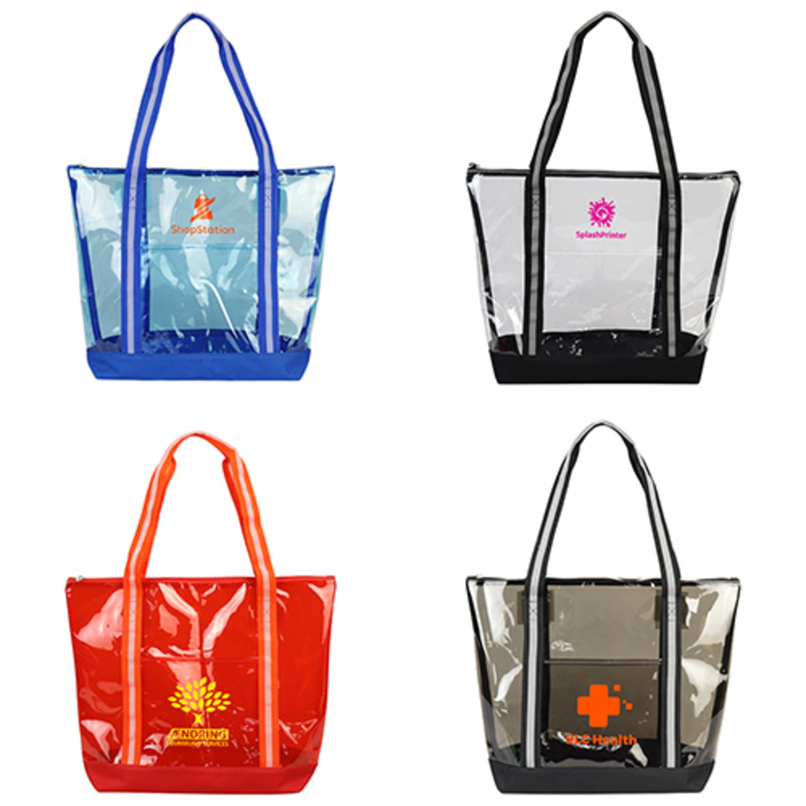 Custom Branded Clear TPU Zippered Tote