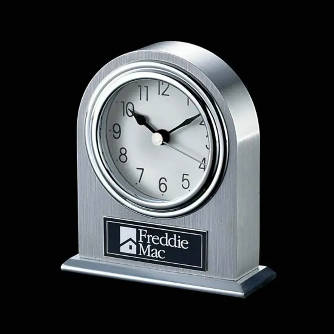 Customized Arch Clock Engraved with Logo