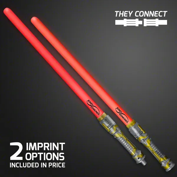 Double Sided Swords Sabers with Red LEDs and Sounds