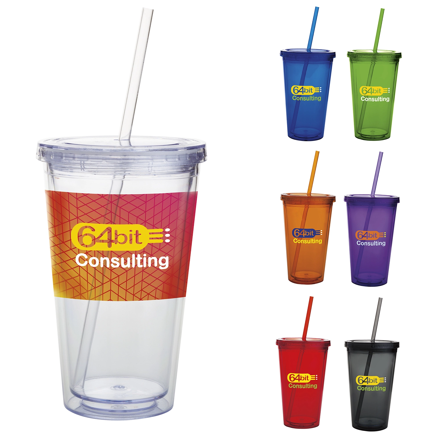 Custom Double Wall Acrylic Tumbler - 18 oz.