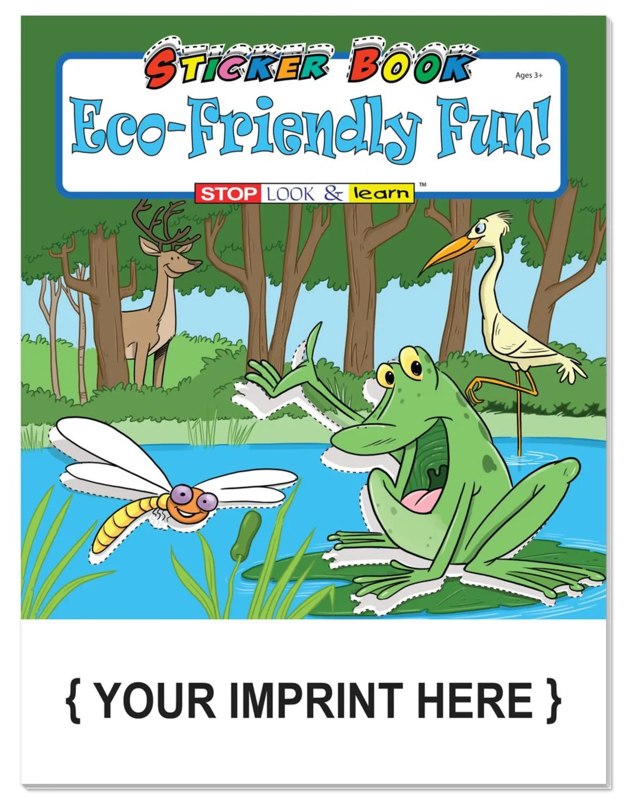 Eco-Friendly Fun Sticker Book & Crayon Set (Ages 3+) - Environmental Education with Full-Color Stickers