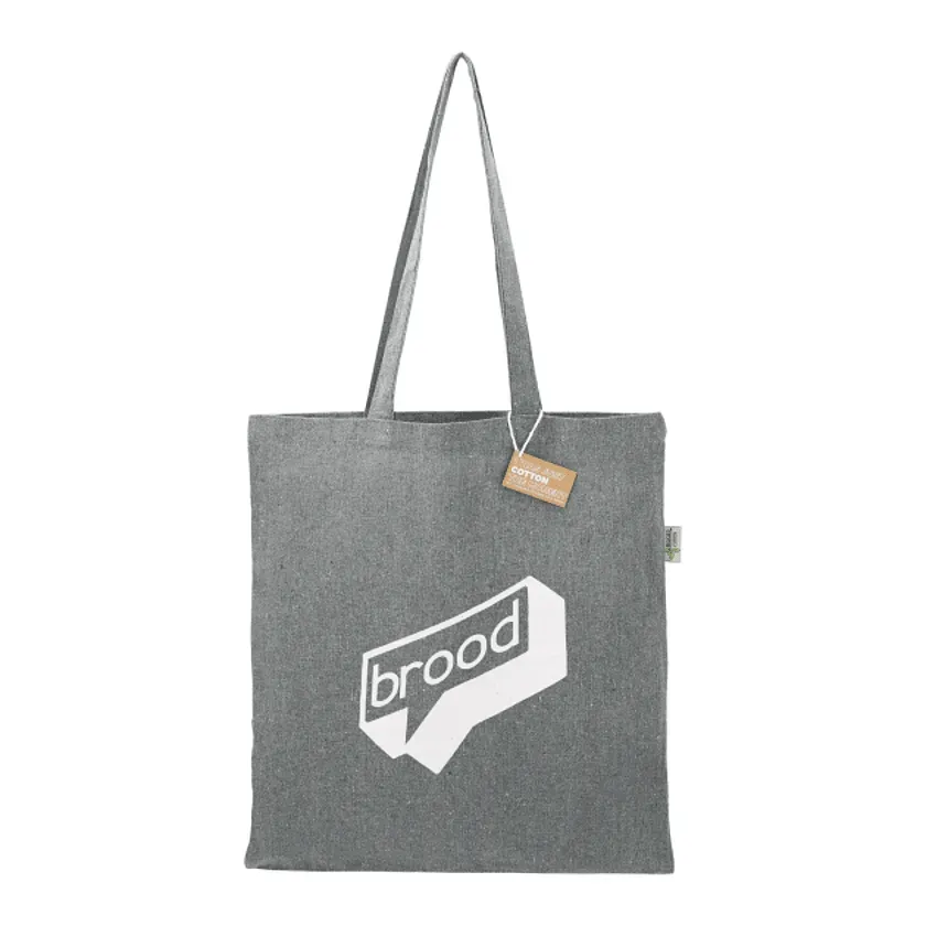 Personalized Eco-Friendly Recycled Cotton Tote Bag - 6.3oz