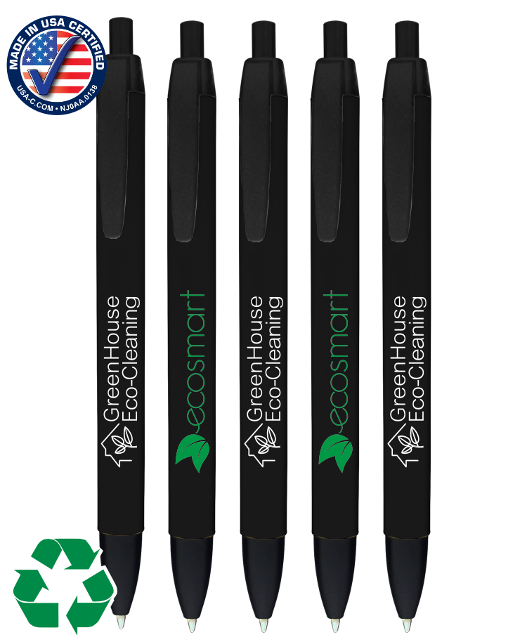 Eco-Friendly Wide Barrel Click Pens (100% Recycled Plastic)