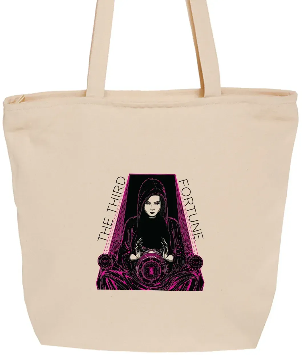 Custom Canvas Zipper Tote Bag (2 Color Options)