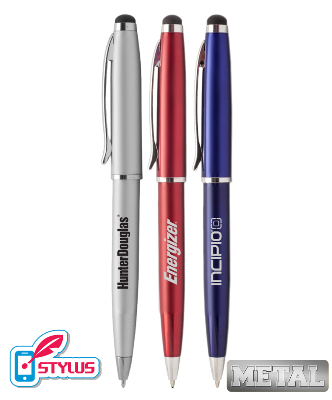 Elegant Metal Twister Stylus Pen