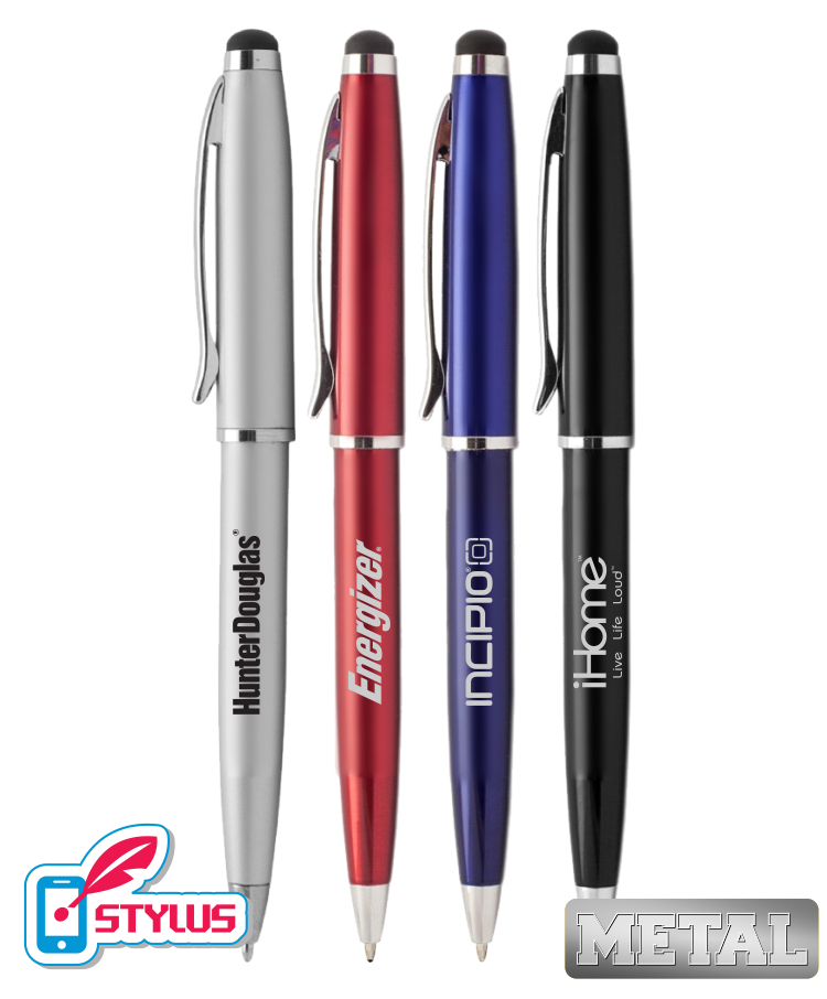 Elegant Metal Twister Stylus Pen - Promotional Item