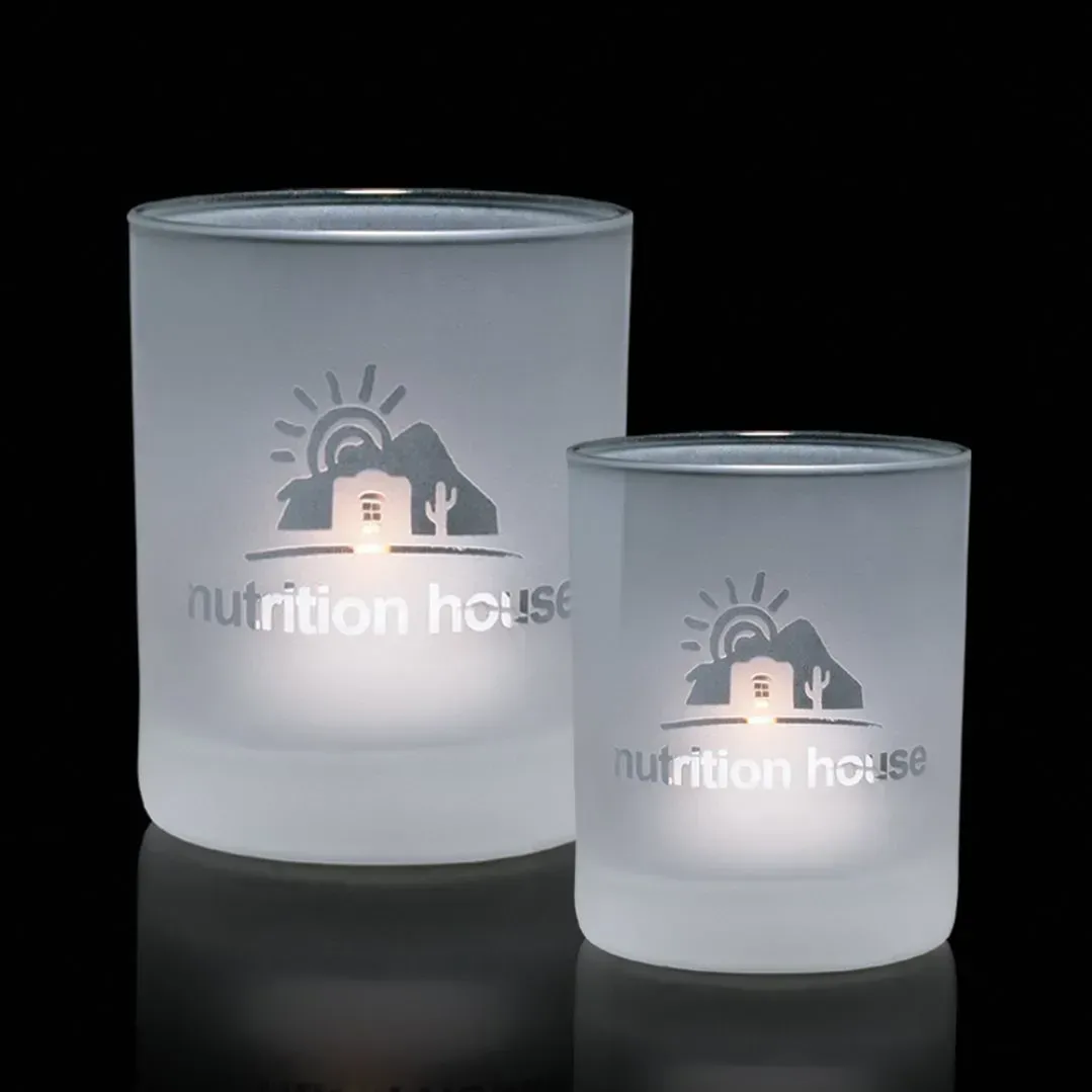 Custom Frosted Logo Candles for Branding by PPI