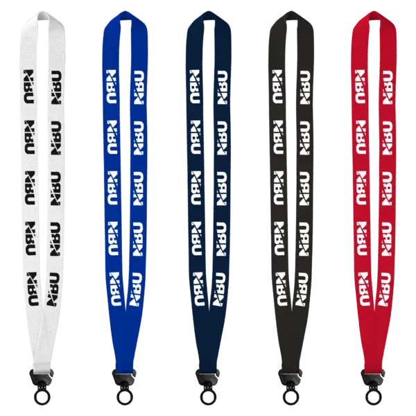 Evolution34 - 3/4" Polyester Welded Lanyard with Trapezoid and Plastic O-Ring