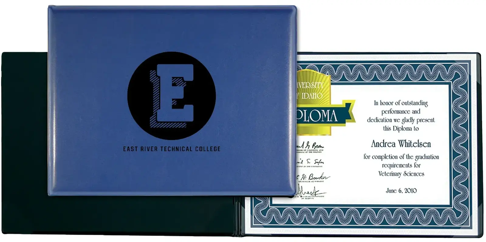 Branded Executive Certificate Holder - 4 Corners