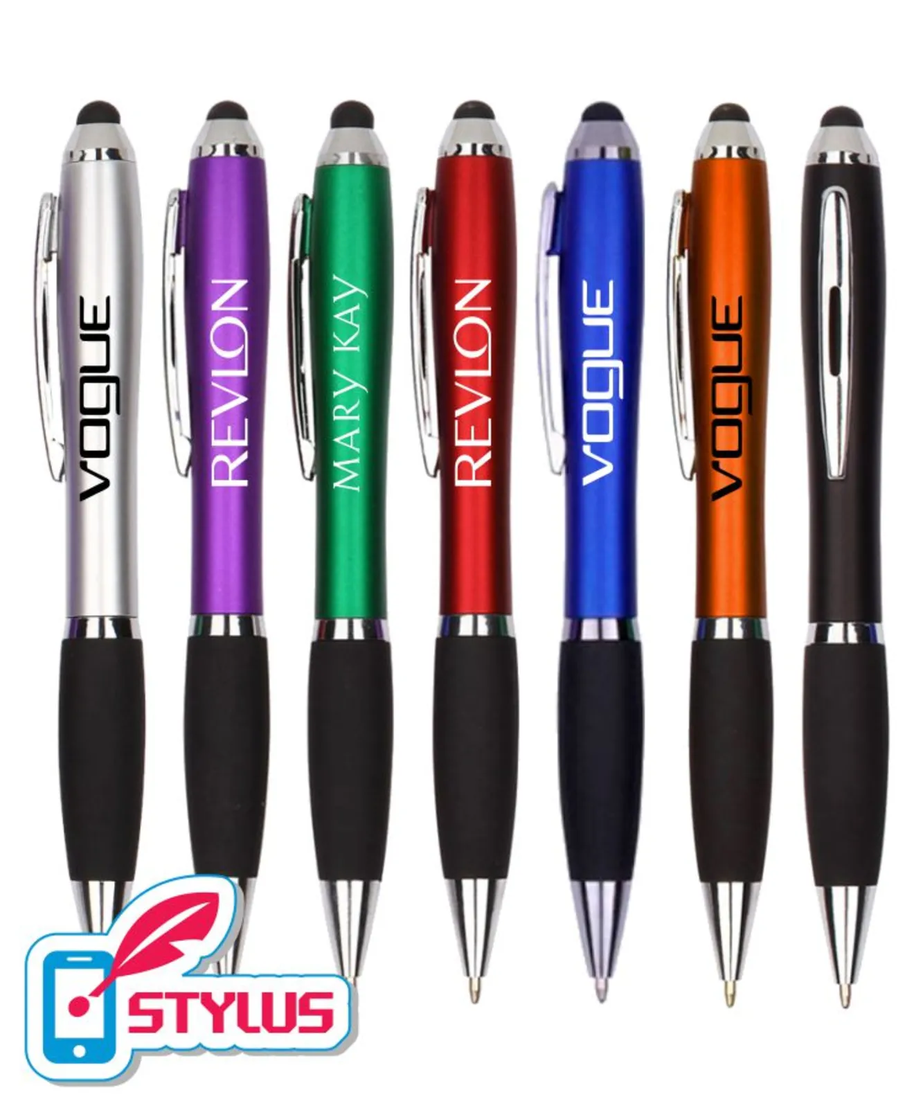 Executive Style Colored Barrel Pens w/ Black Grip