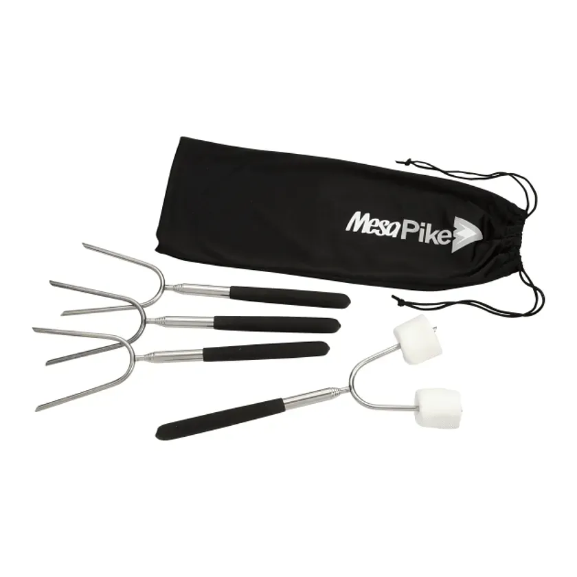 Custom Branded Roasting Sticks with Carrying Case - Extendable 34"