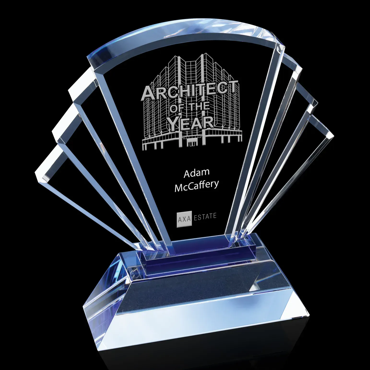 Crystal Fanfare Award - Customizable